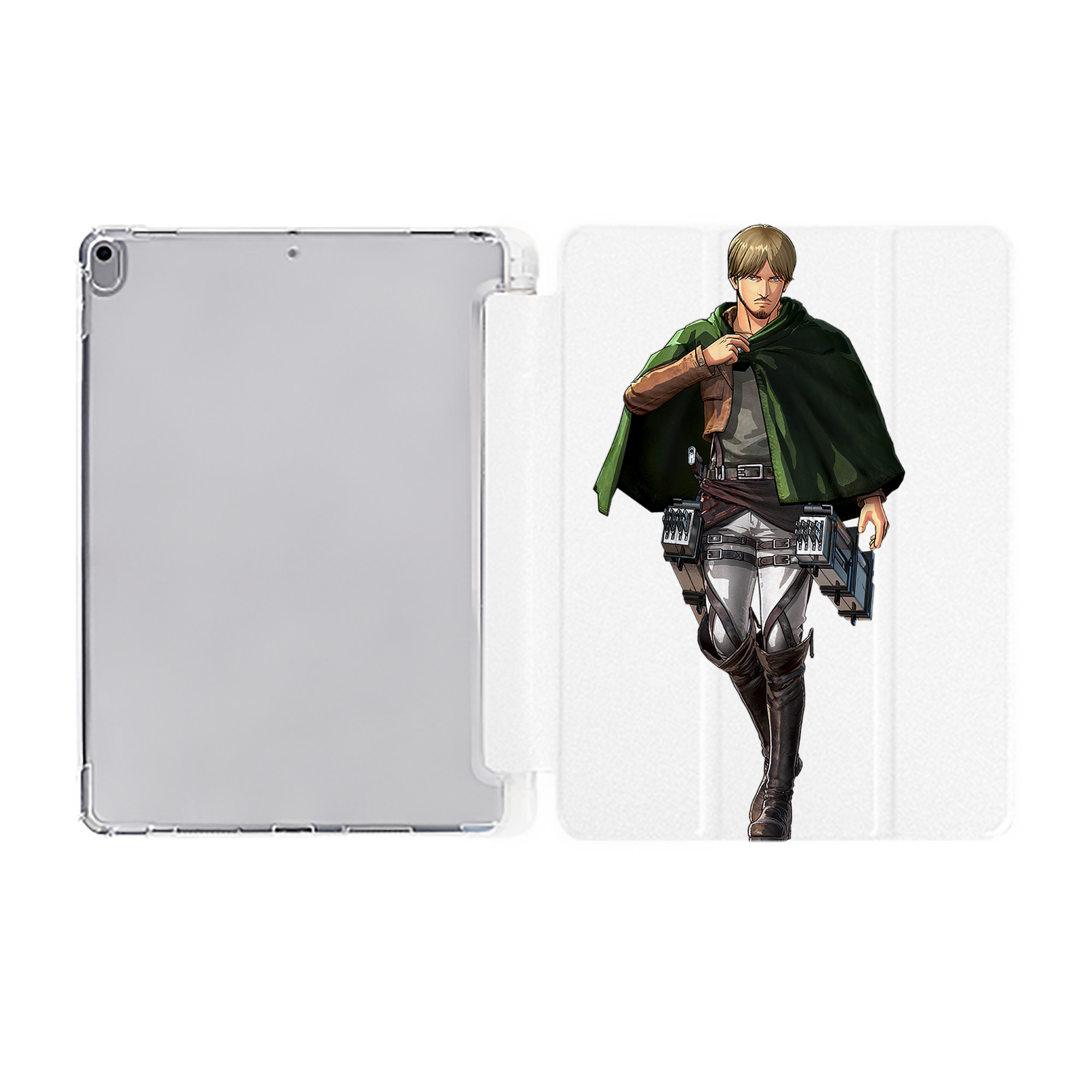 （画像用） 進撃の巨人 ミケ·ザカリアス Attack on Titan Mike Zakarius IPad ケース ペン収納付き 三つ折りスタンド PUレザー×シリコン 対応機種9.5/10.5/10.9インチ